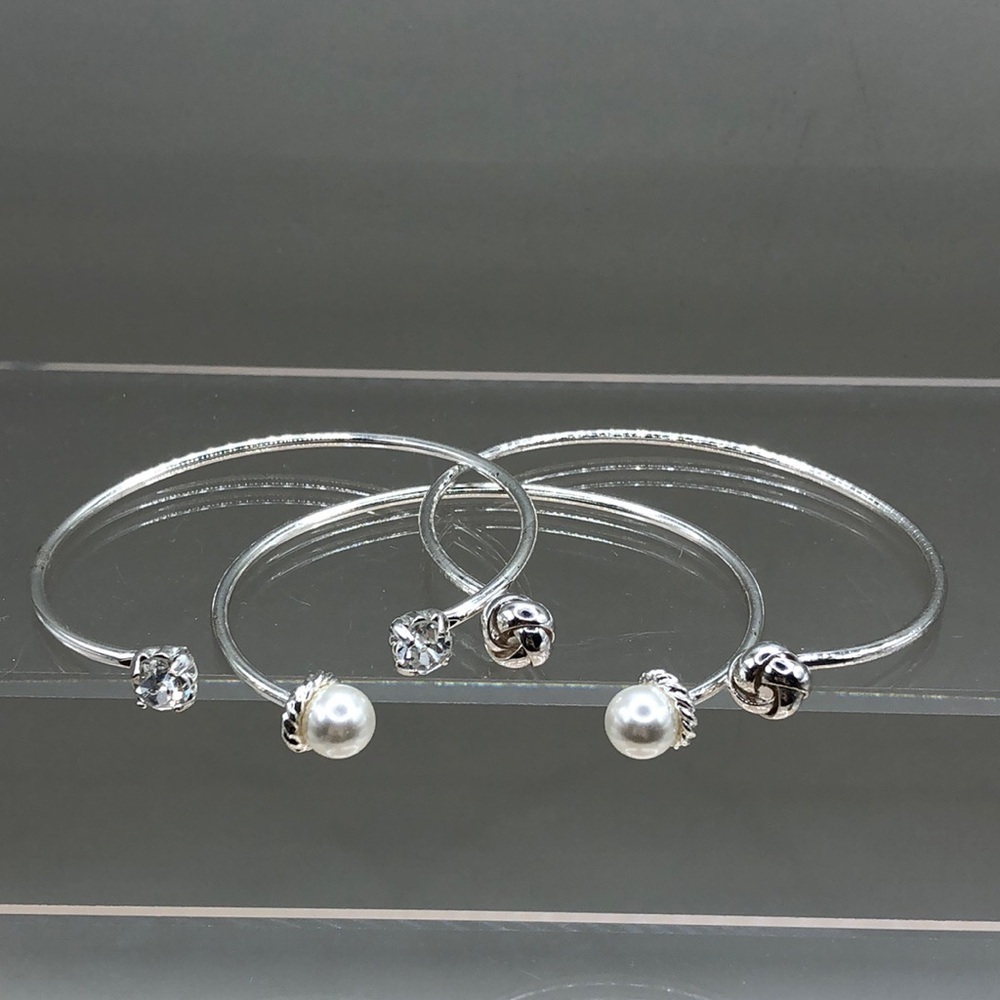 Stackable layering trendy cuff bracelets